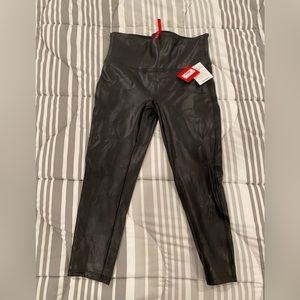 Spanx faux leather crop leggings